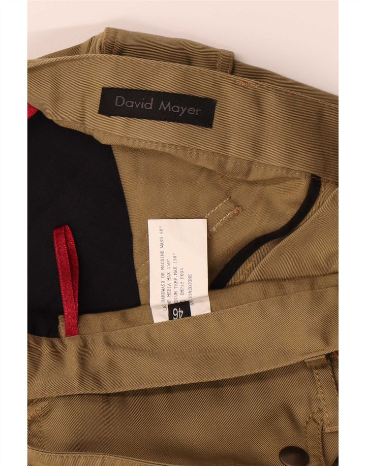 David Mayer Ženske kargo hlače s krojem IT 46 Large W31 L29 Kaki