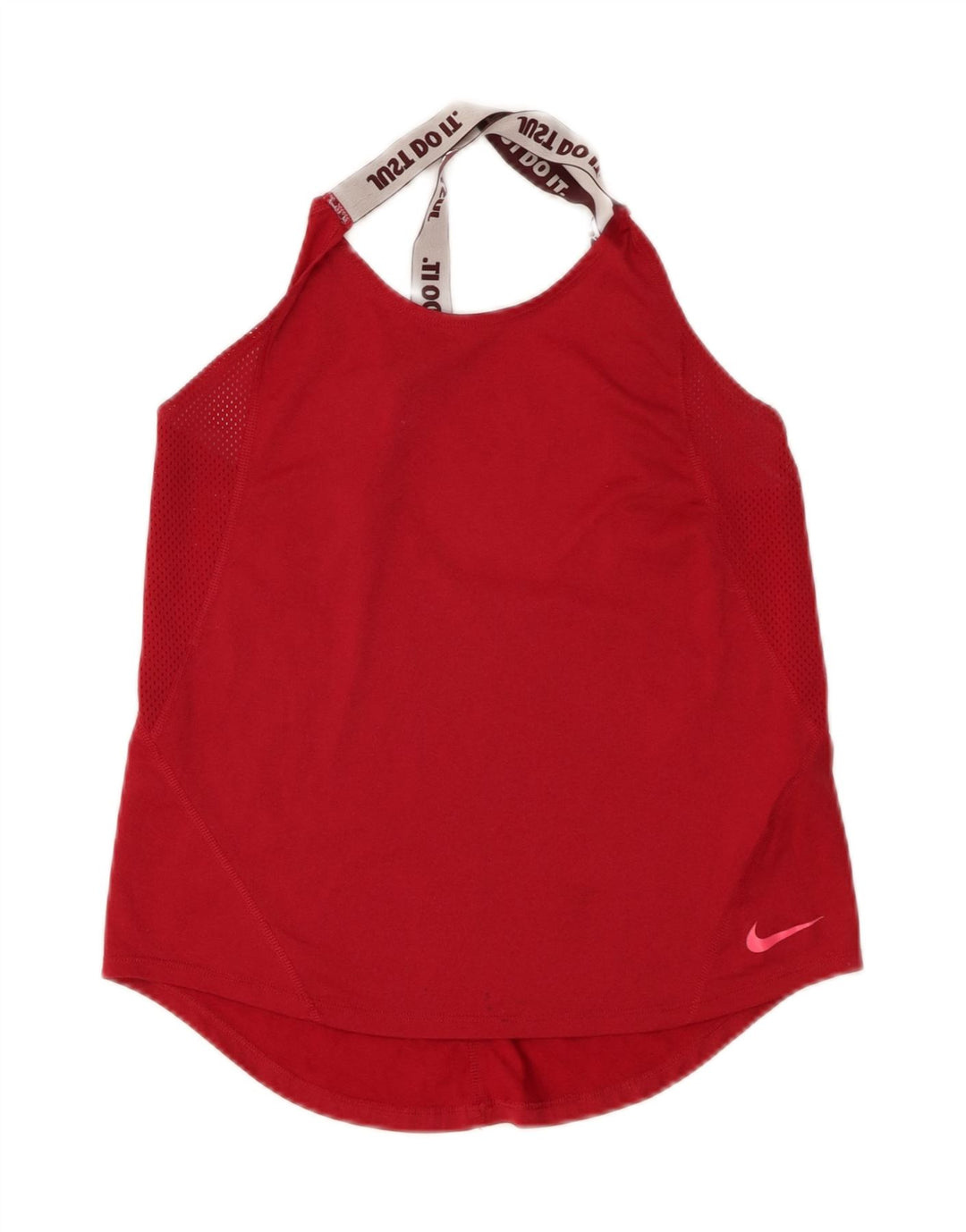 Nike Ženski Dri Fit Vest Top UK 12 Medium Red Polyester