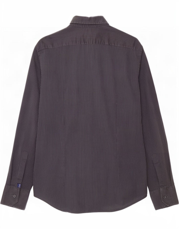 Trussardi Jeans muška košulja srednje sive pruge, pamuk