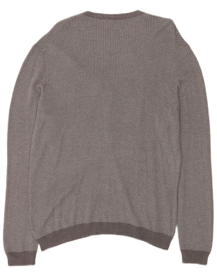 BENETTON ženski kardigan pulover UK 18 XL siva flekasta viskoza