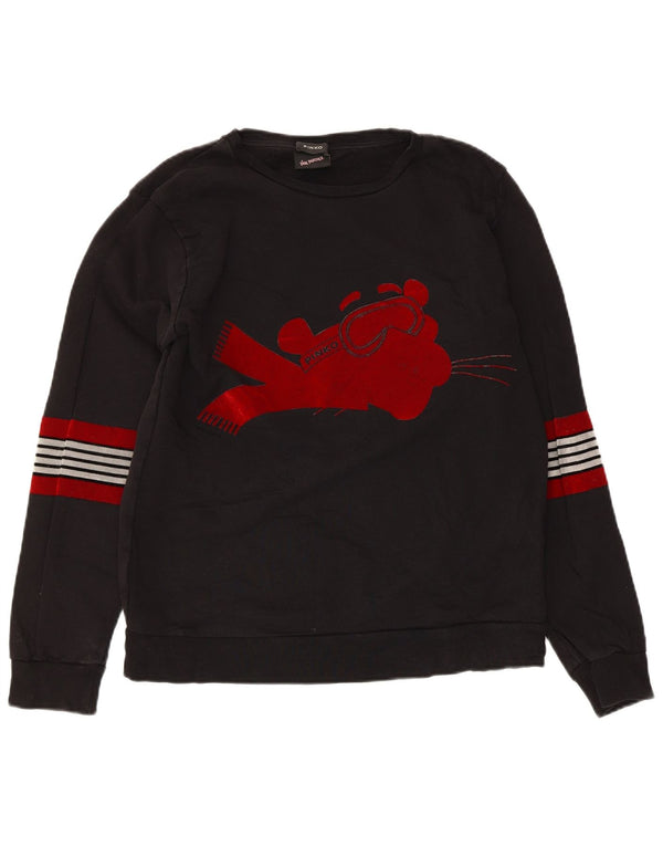 Pinko ženski džemper s grafičkim motivima UK 10 mali crni pamuk u blokovima boja