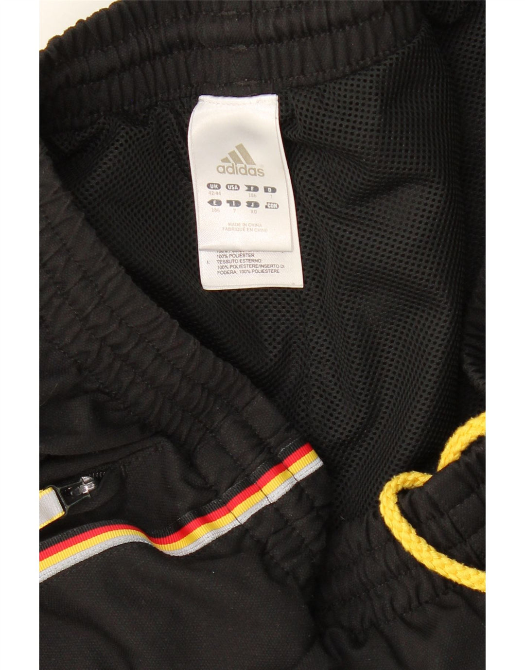 ADIDAS muške hlače za trenirku UK 42/44 velike W36 L30 crni poliester