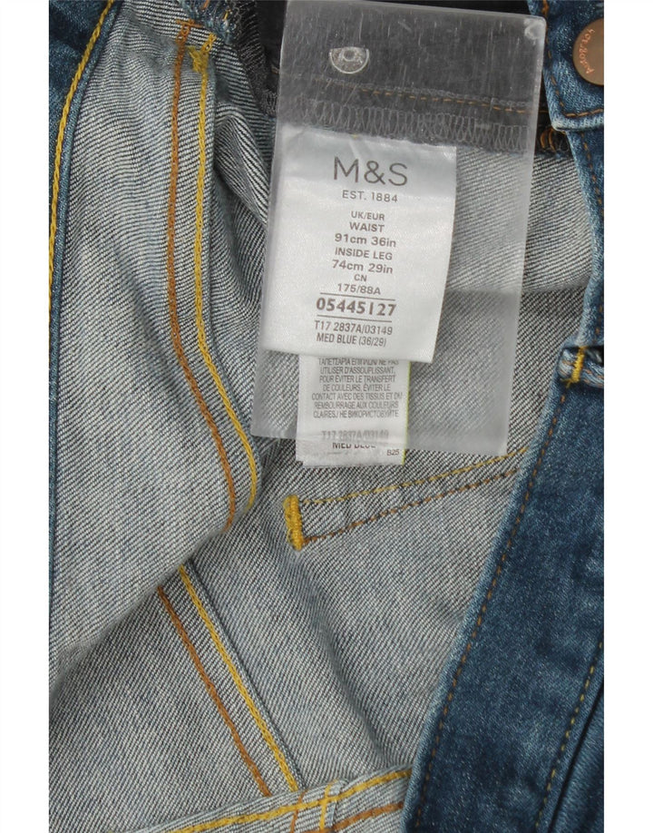 Marks & Spencer muške ravne traperice Autograph W36 L27 plavi pamuk