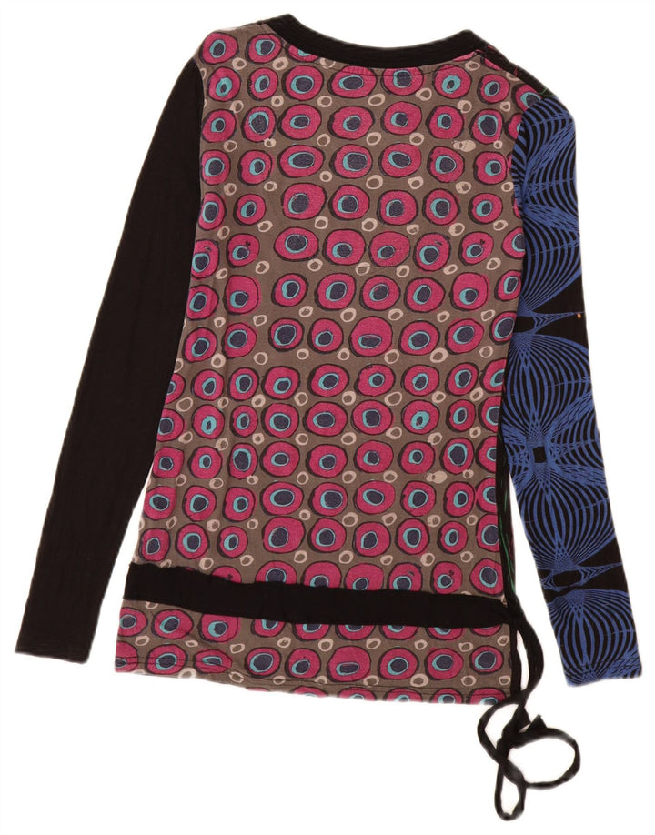 Desigual ženska majica dugih rukava s grafičkim motivima UK 10, mala višebojna viskoza