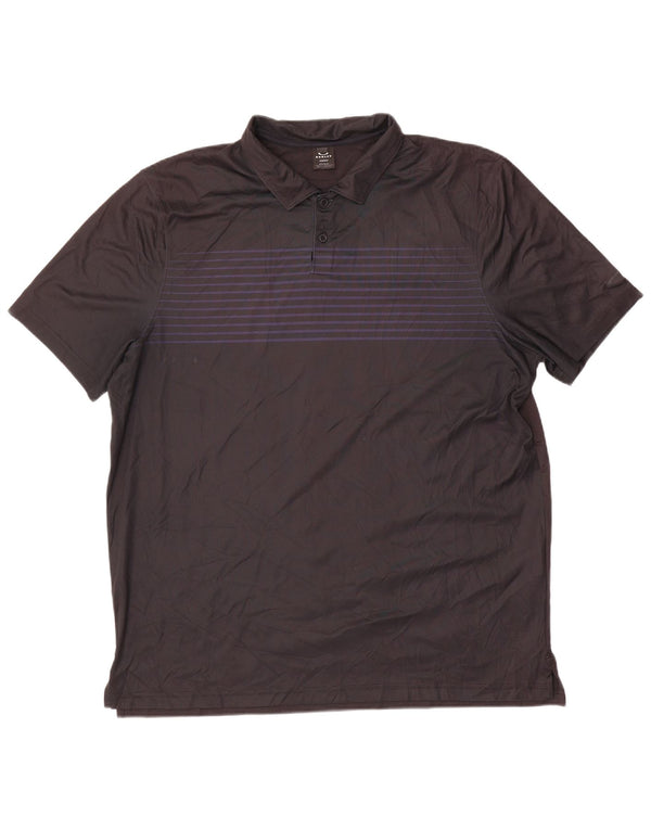 Oakley muška polo majica 2XL crni prugasti poliester