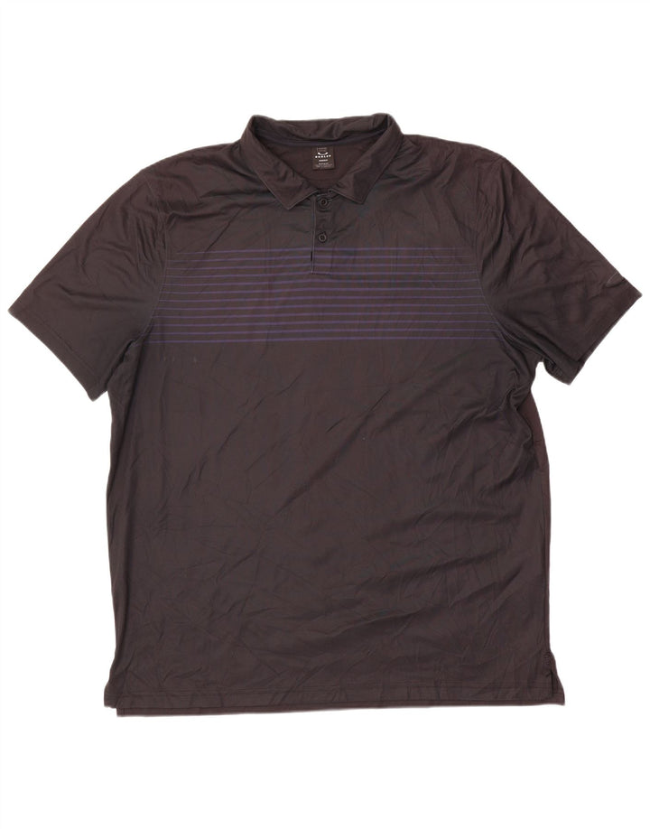 Oakley muška polo majica 2XL crni prugasti poliester