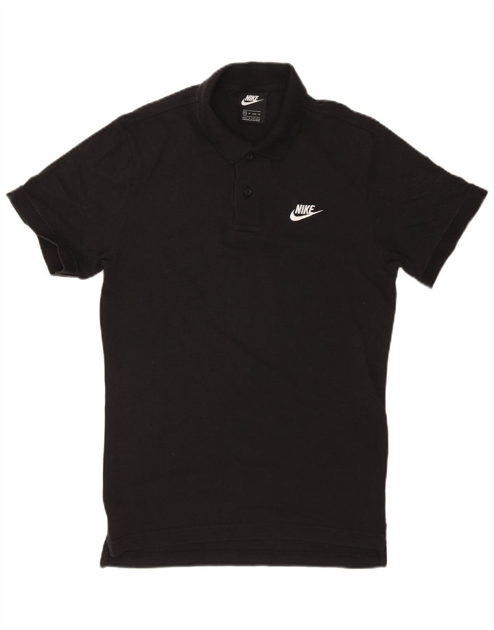 NIKE Mens Polo Shirt XS Black Cotton
