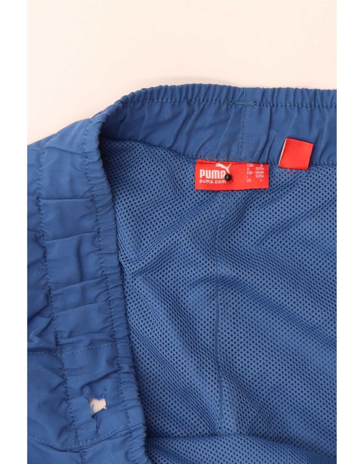 Puma muške grafičke hlače za trenirku Large Blue Colourblock