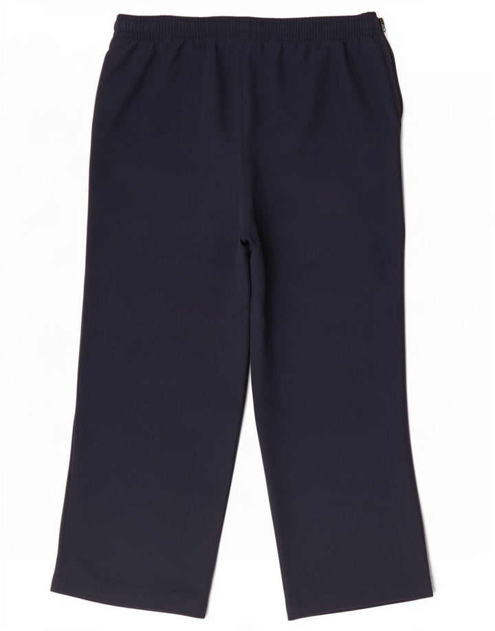 Reebok Ženske Capri Trenirke Hlače UK 10 Male tamnoplave poliesterske
