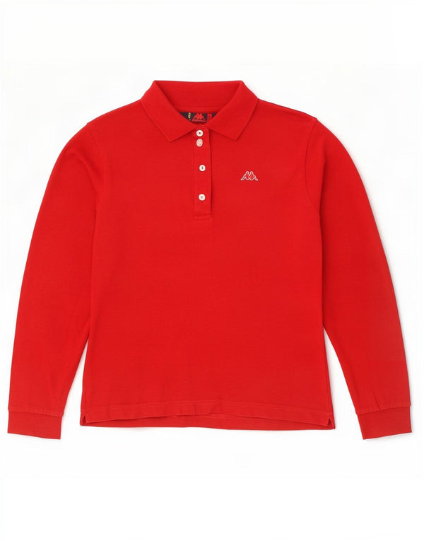 Kappa ženska polo majica dugih rukava UK 18 XL crveni pamuk