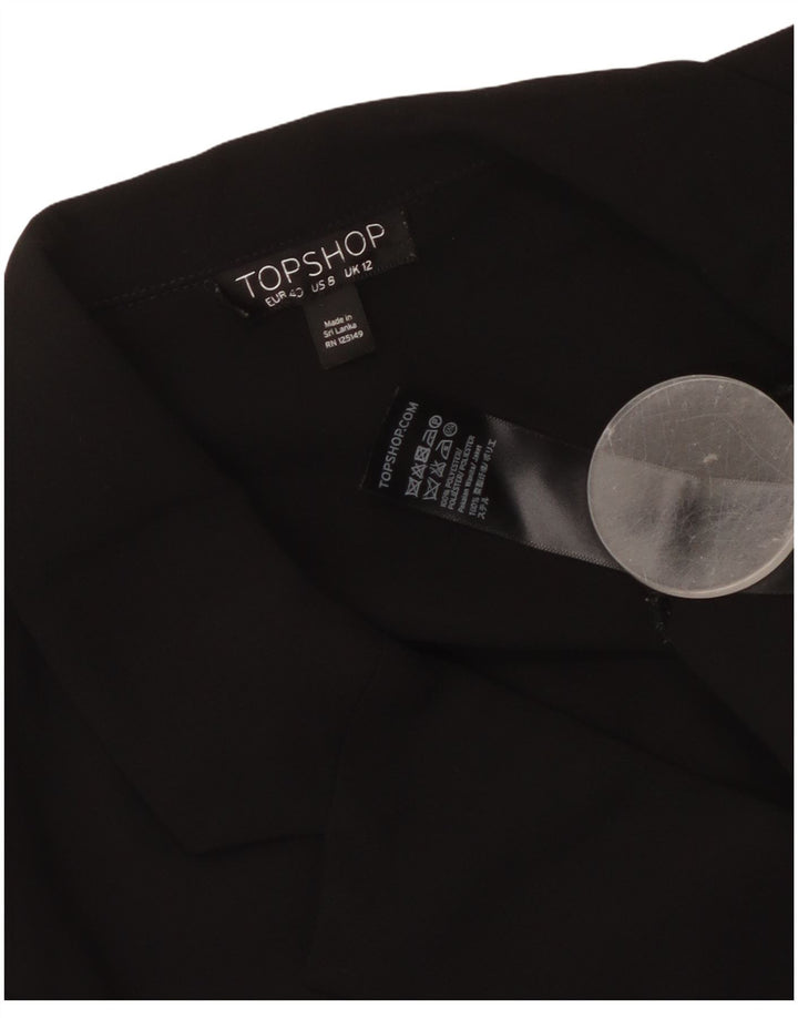 Topshop ženski gornji kaput UK 12 srednji crni poliester