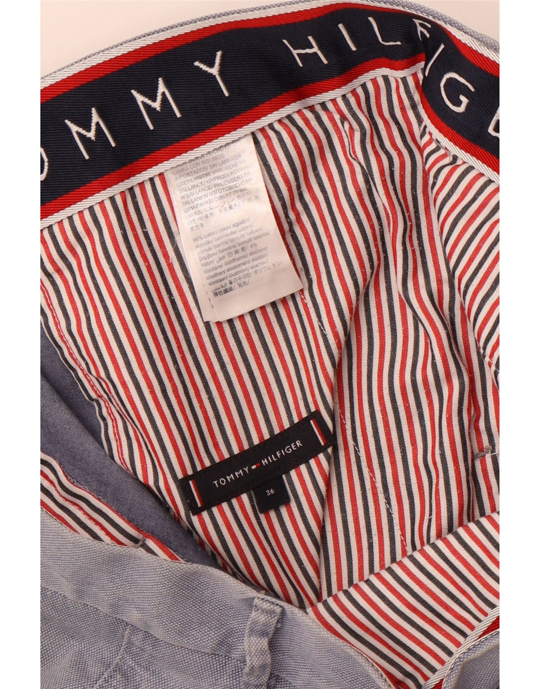 TOMMY HILFIGER Muške chino kratke hlače W36 veliki plavi pamuk
