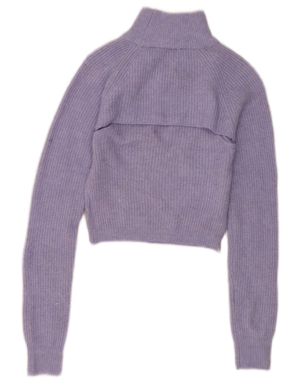Urban Outfitters ženski kratki džemper s kornjačičastim ovratnikom UK 12 Srednje plava
