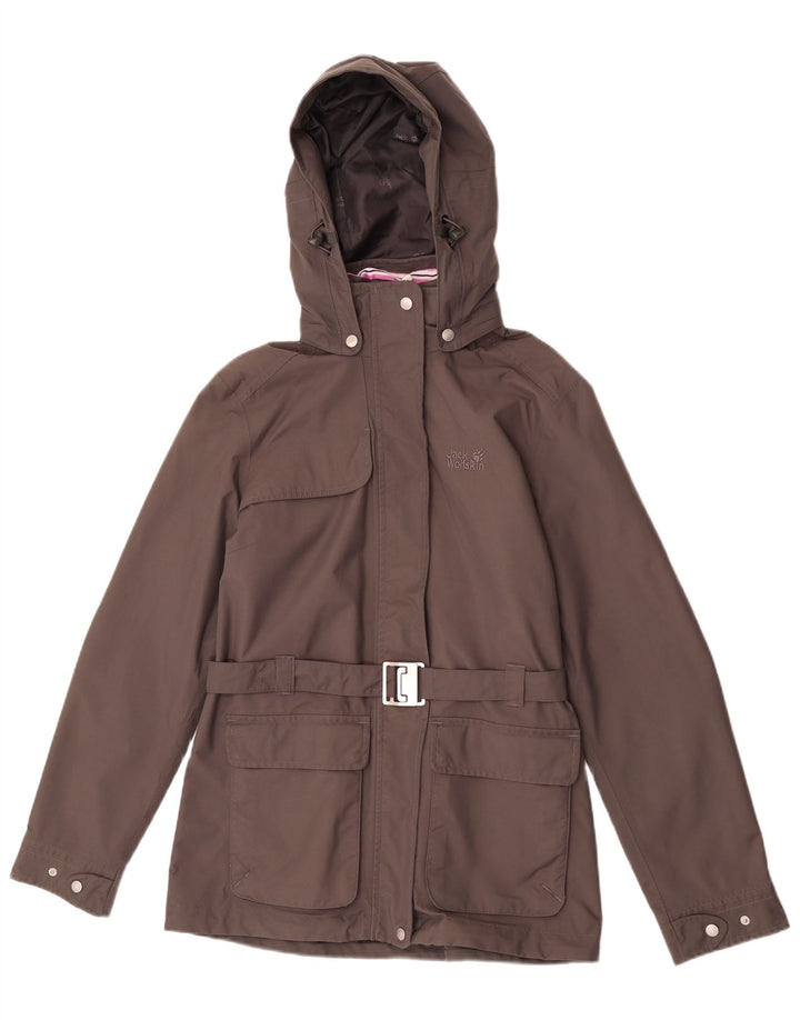 Jack Wolfskin ženska kišna jakna s kapuljačom UK 12/14 srednje sivi poliamid