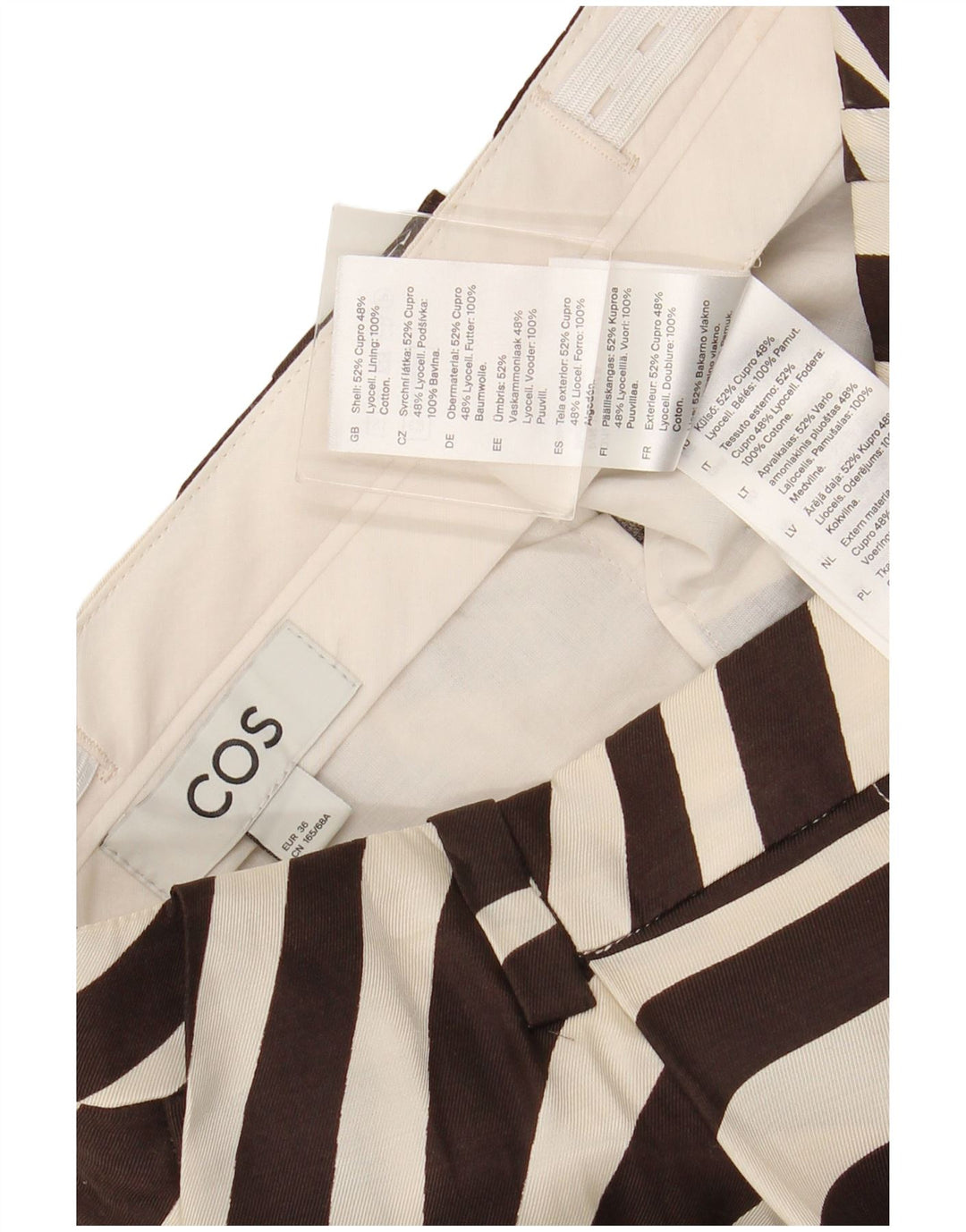 COS Ženske ležerne kratke hlače EU 36 XS W28 Smeđi kupro životinjskog printa