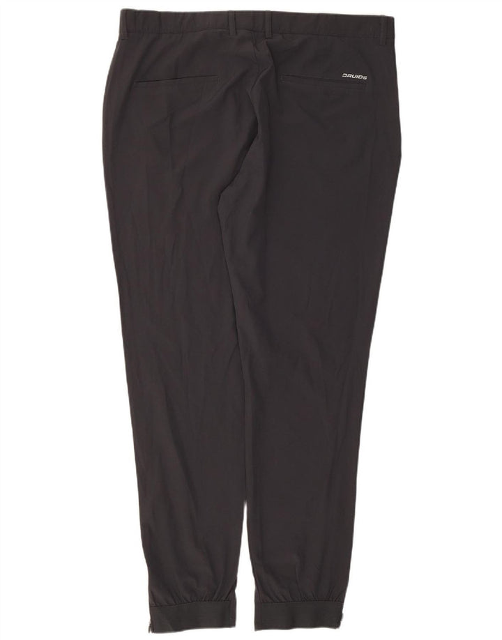 VINTAGE Mens Tapered Chino Trousers W38 L32 Grey Polyester