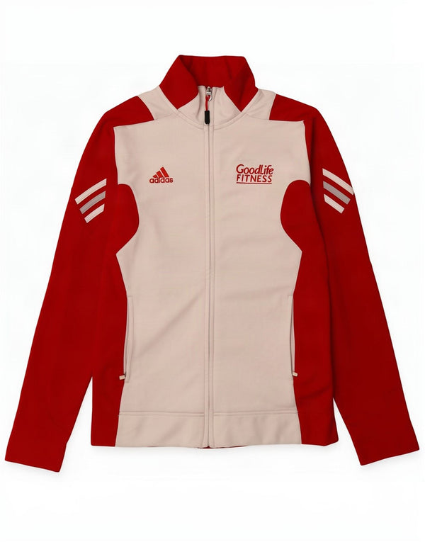 Adidas ženska gornja jakna trenirke UK 10 Small Red Colourblock poliester