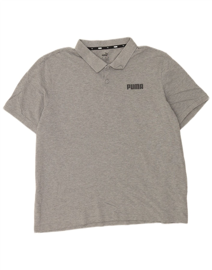 Puma muška polo majica 2XL sivi flekasti pamuk