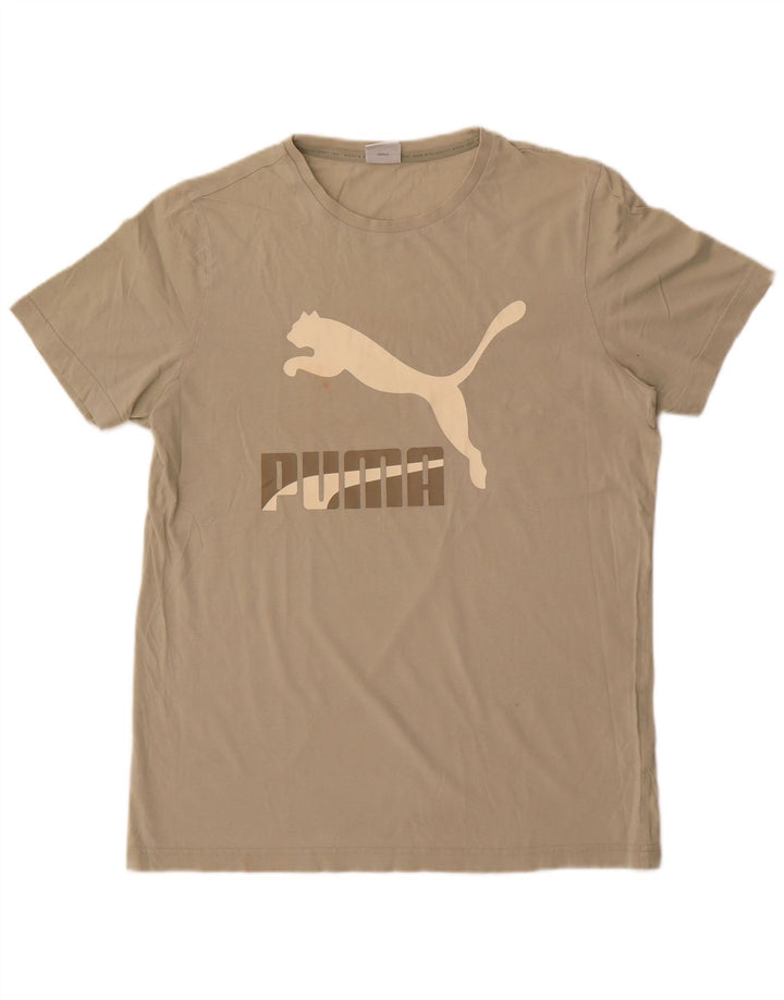 Puma muška majica s grafičkim motivima, srednje sivi pamuk