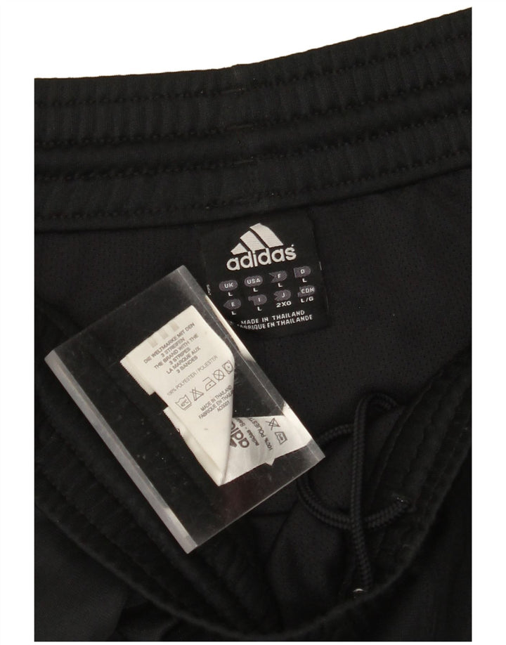 ADIDAS muške kratke sportske hlače s grafičkim motivima, veliki crni poliester