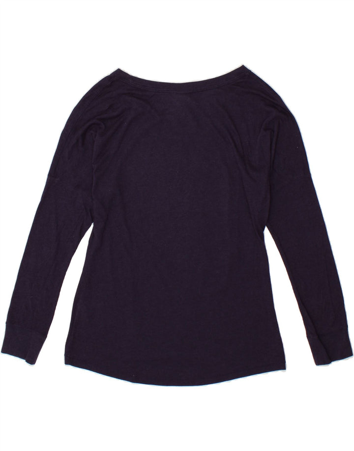 NIKE Womens Graphic Top Long Sleeve UK 10 Small Purple Polyester Vintage Nike and Second-Hand Nike from Messina Hembry 