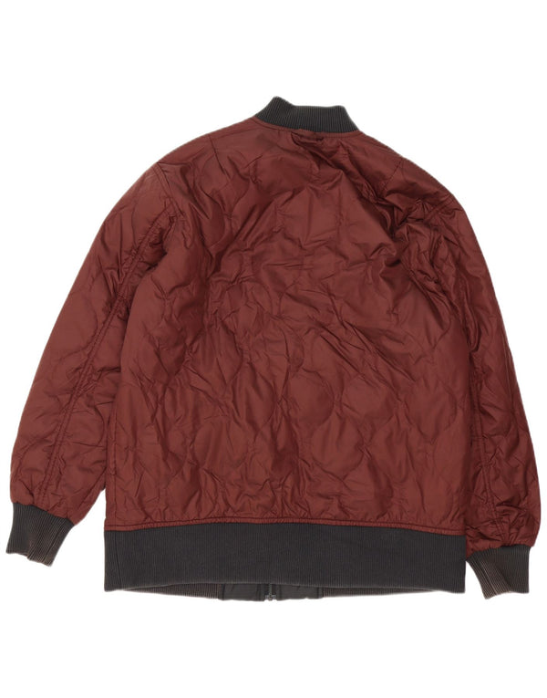 Adidas Womens Loose Fit Padded Jacket UK 12/14 Medium Burgundy Sports