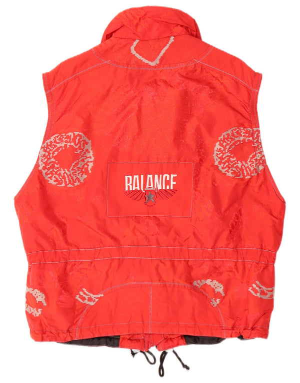 VINTAGE muška grafička jakna UK 40 velika crvena poliamid