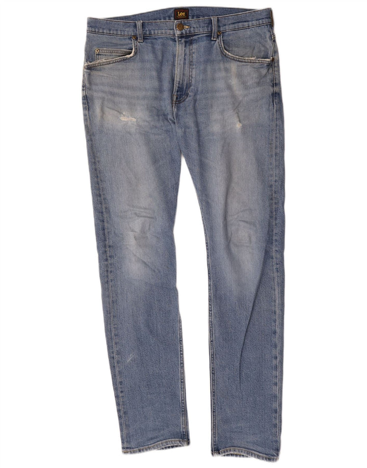Lee Mens Rider Slim Jeans W34 L34 Plavi pamuk