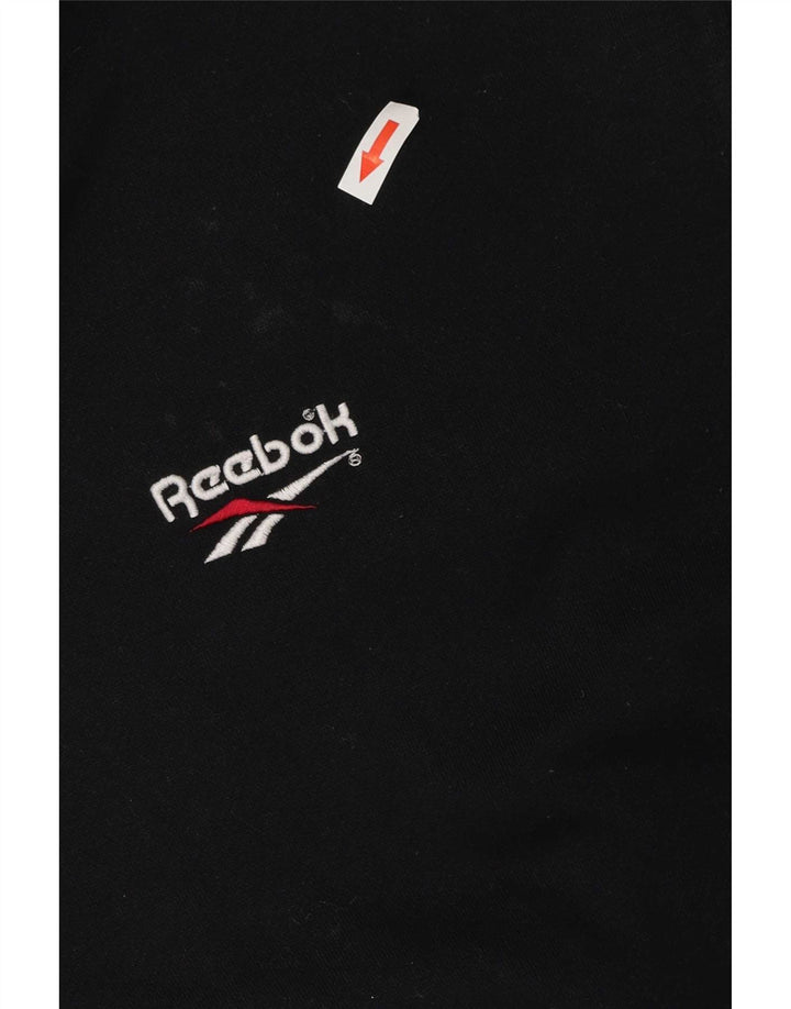 Reebok muška flis jakna s kapuljačom UK 40 veliki crni poliester
