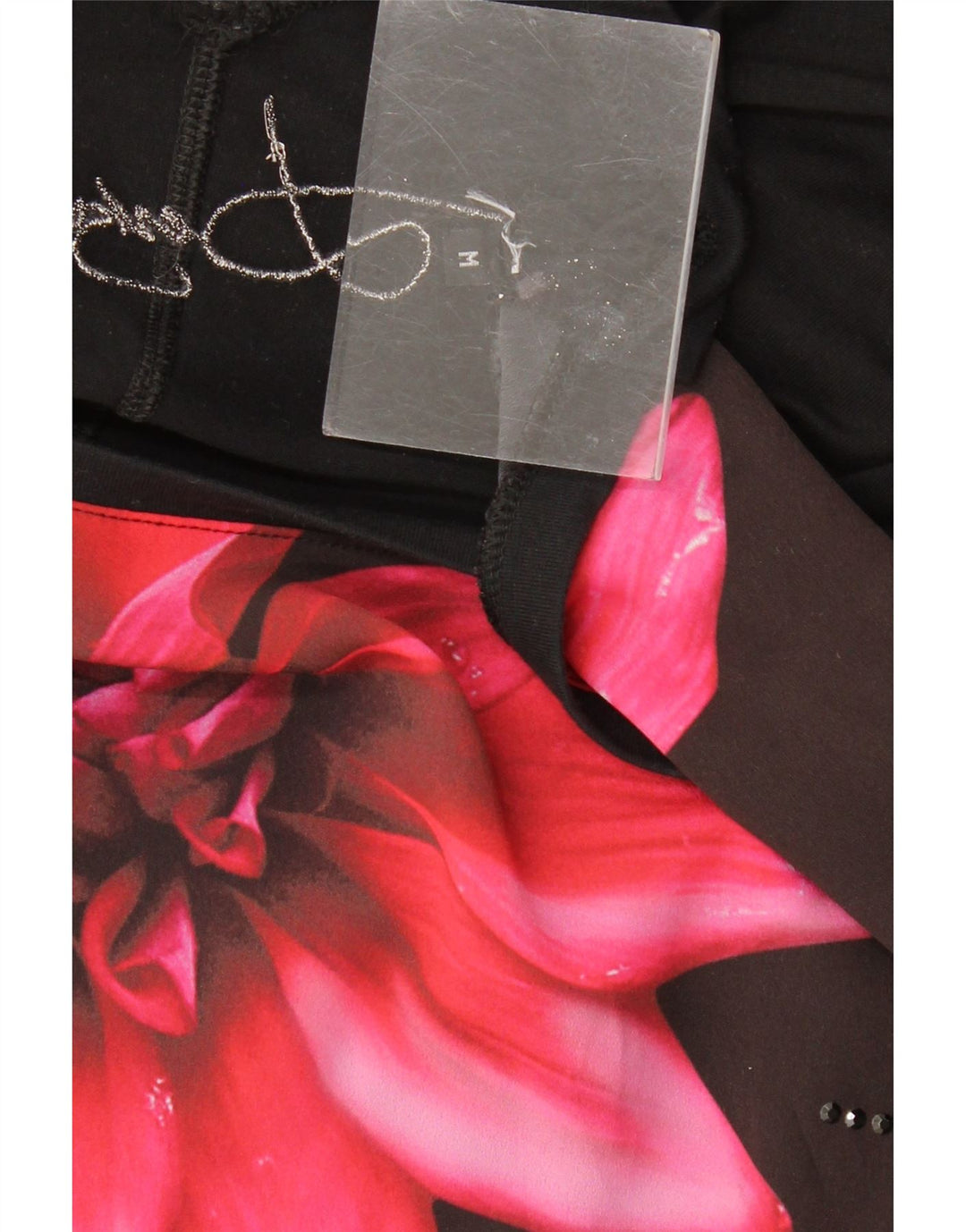 DESIGUAL Ženska prevelika majica kratkih rukava s grafičkim motivima UK 14 srednje crna cvjetna