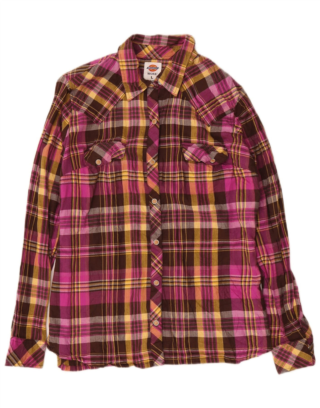 Dickies ženska košulja od flanela UK 16, pamuk, veliki raznobojni karirani komad