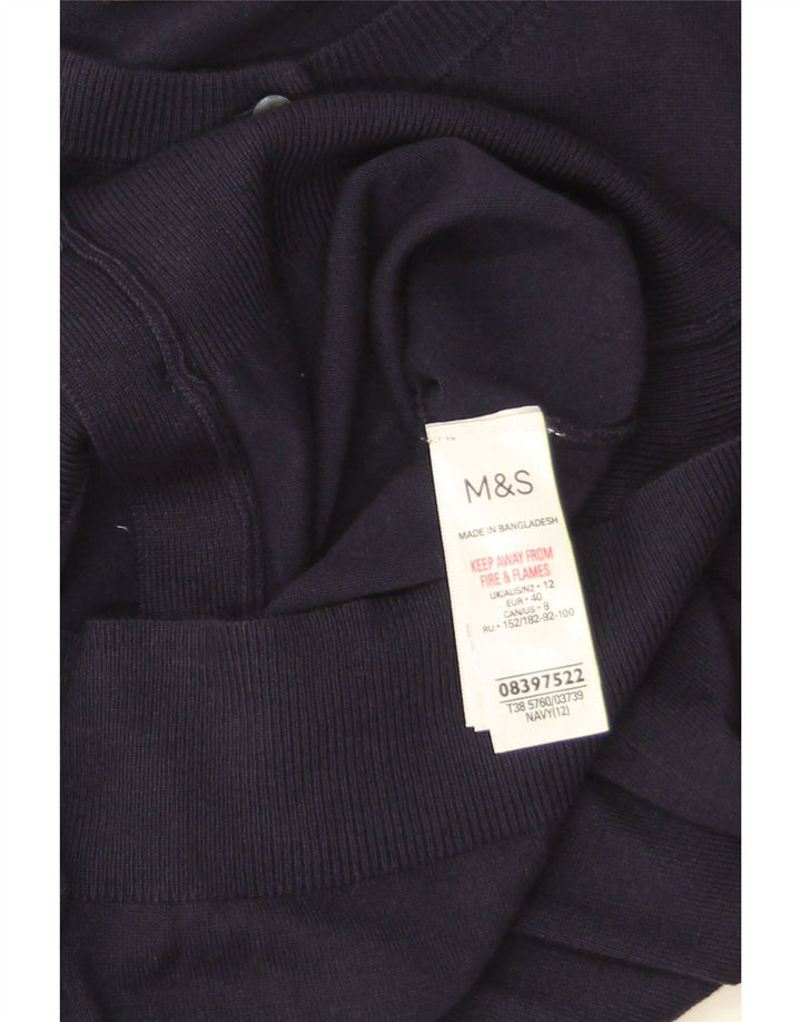 Marks & Spencer ženski kardigan pulover UK 12 srednje tamnoplava viskoza