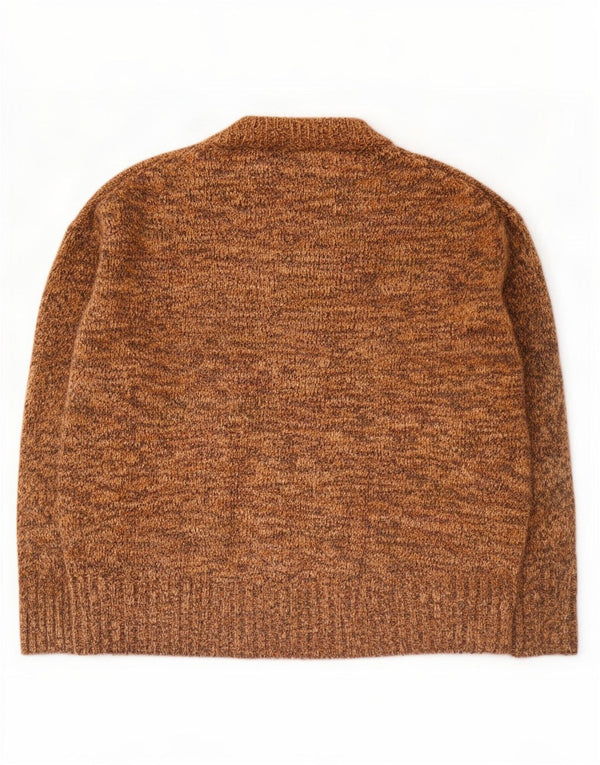 Zara ženski pulover s okruglim izrezom UK 10 Small Brown Flected