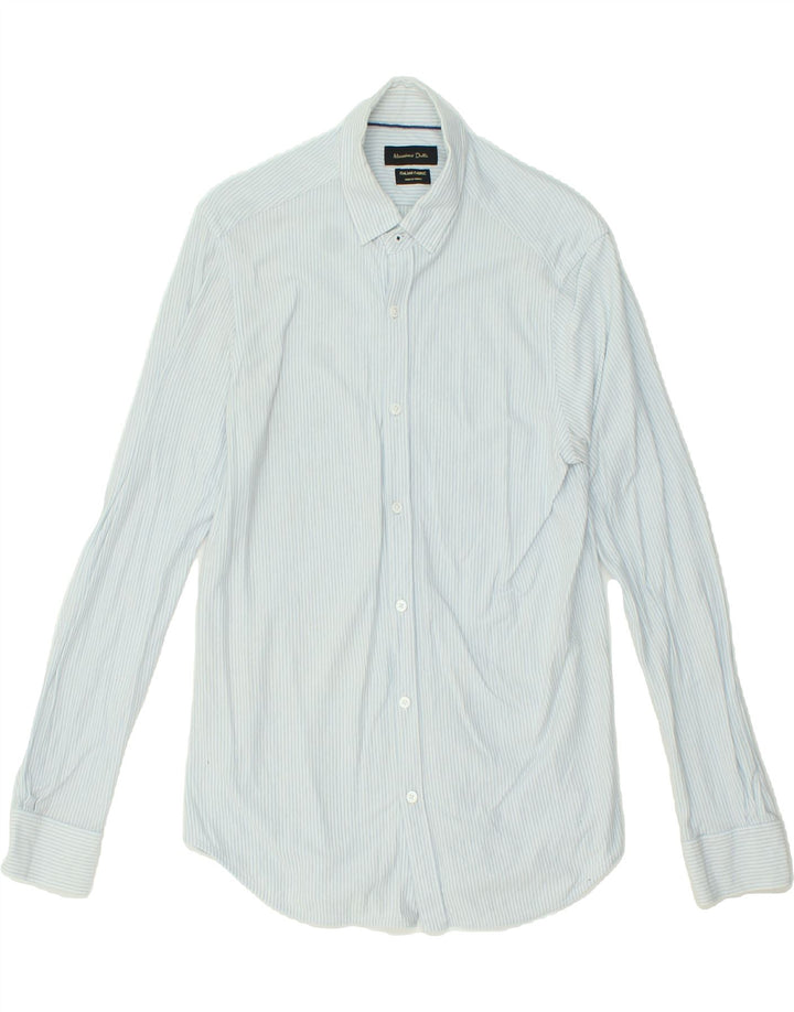 MASSIMO DUTTI Mens Shirt Large Blue Striped Vintage Massimo Dutti and Second-Hand Massimo Dutti from Messina Hembry 