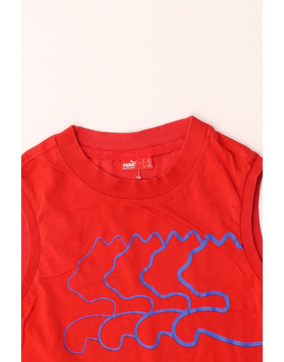 PUMA Boys Graphic Vest Top 11-12 Years Red Cotton Vintage Puma and Second-Hand Puma from Messina Hembry 