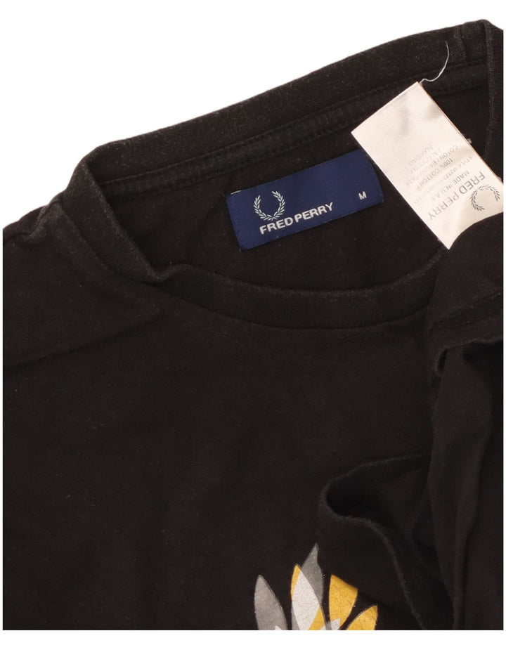 Fred Perry muška majica kratkih rukava srednje veličine, crni pamuk