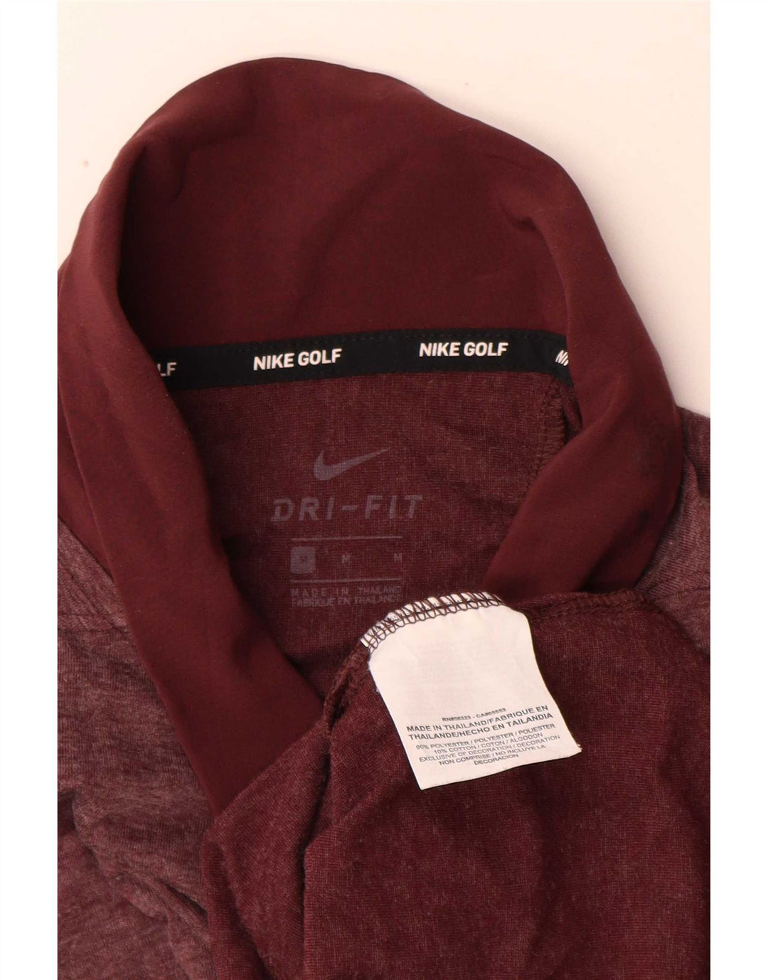 Nike muška polo majica dugih rukava za golf, srednji tamnocrveni poliester