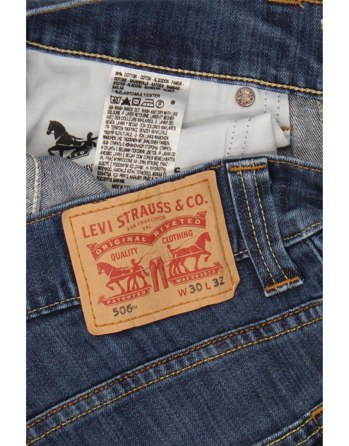 Levi's ženske ravne traperice 506 W30 L28 plavi pamuk