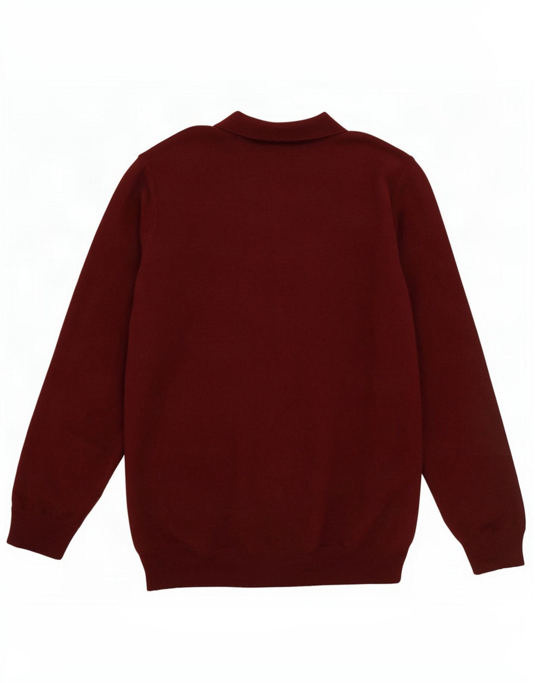Veliki vuneni bordo pulover Massimo Dutti s polo ovratnikom