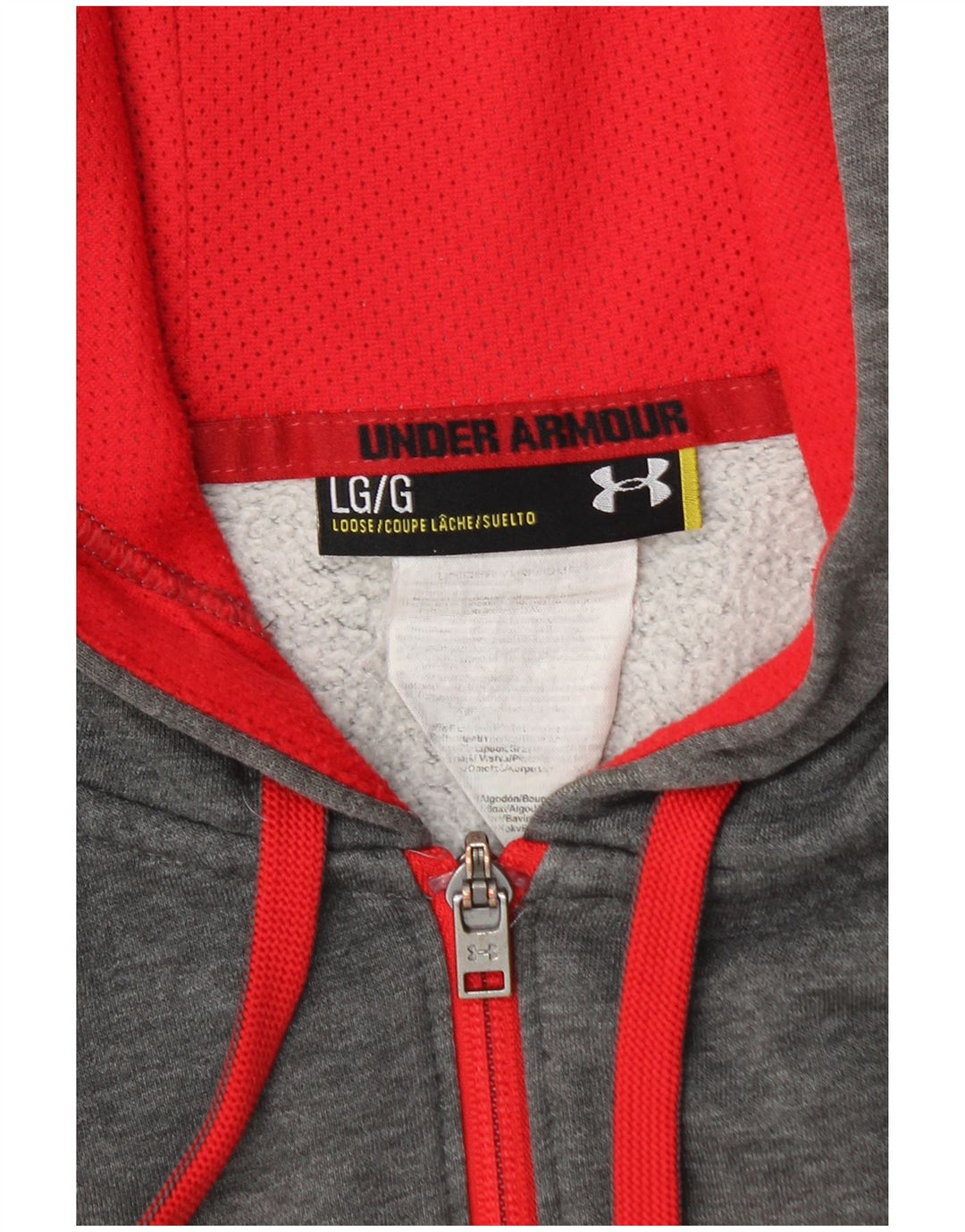 UNDER ARMOUR Muški pulover s kapuljačom na patentni zatvarač veliki sivi