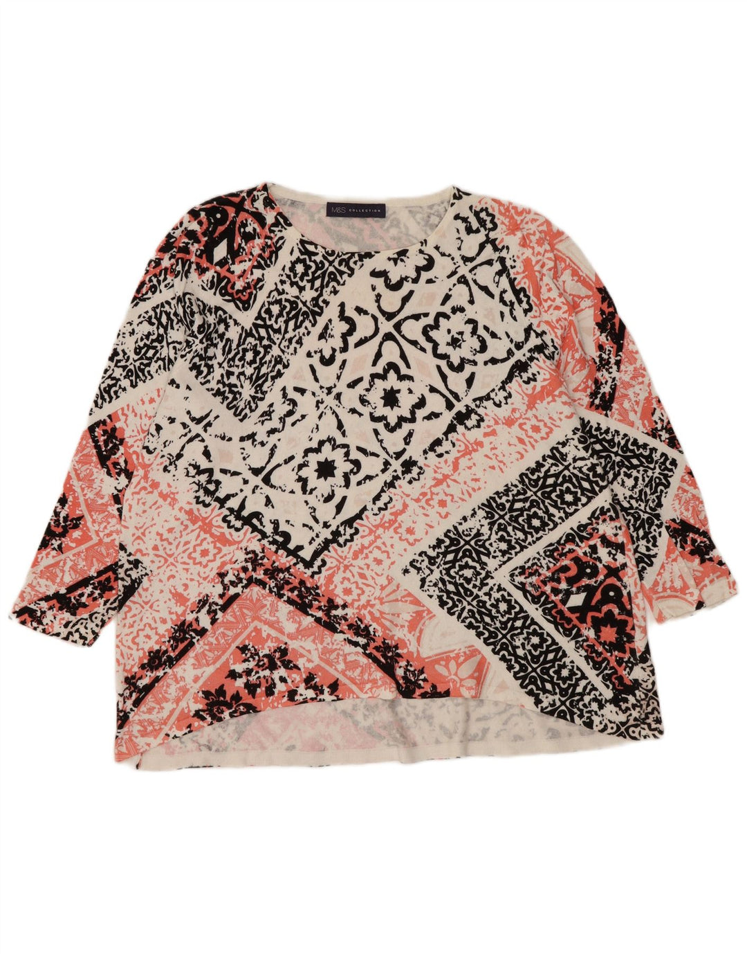 Marks & Spencer Ženska majica s 3/4 rukavima UK 14 velikih raznobojnih cvjetnih