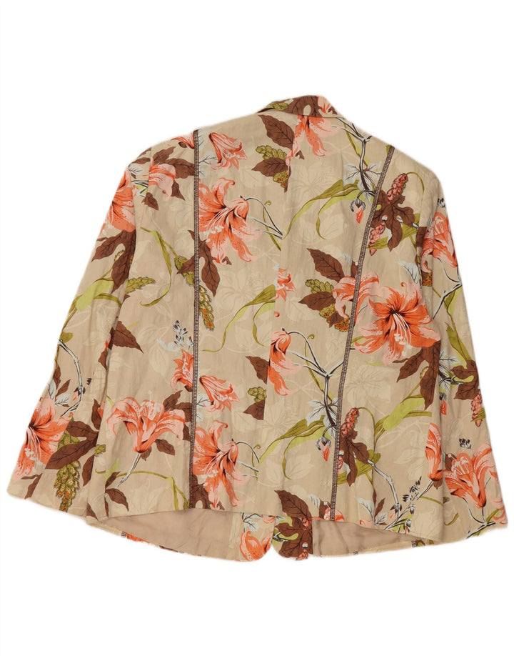 GERRY WEBER Ženska jakna 3/4 rukava UK 20 2XL bež cvjetni