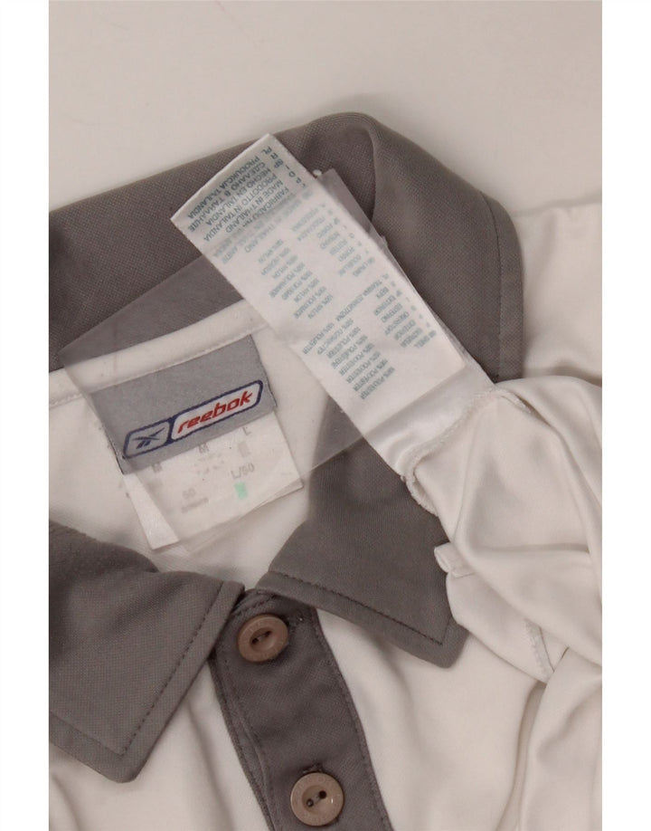 REEBOK muška polo majica srednje bijele boje od poliestera