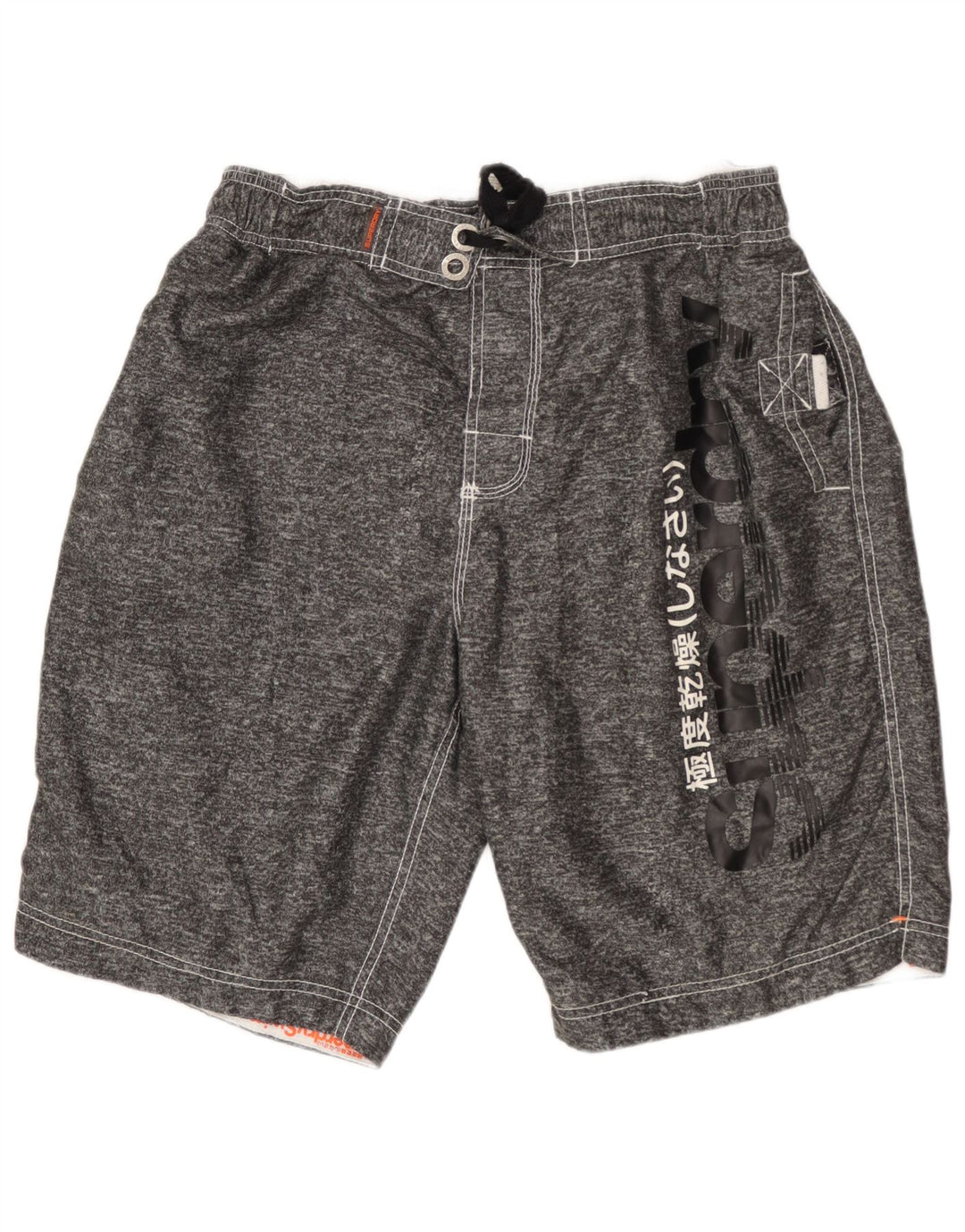 Superdry muške kratke hlače za kupanje s grafičkim motivima XL sivi flekasti poliester