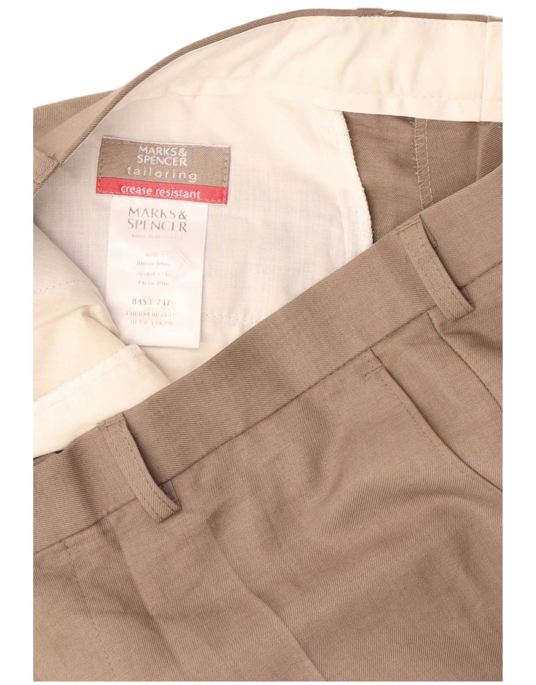 Marks & Spencer muške chino kratke hlače W34 veliki bež poliester