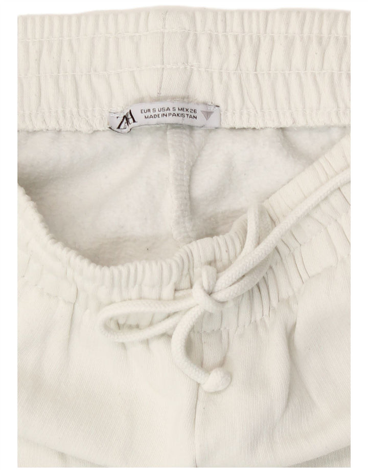 Zara Ženska trenirka Hlače Joggers UK 8 Mali bijeli pamuk