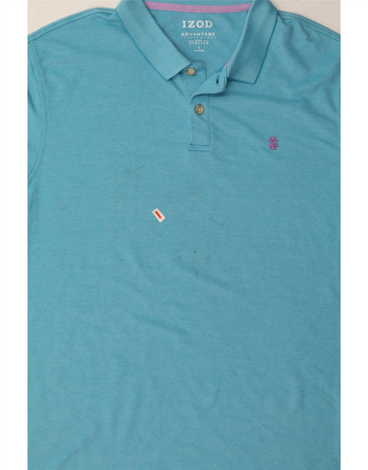 IZOD Mens Polo Shirt Large Blue Cotton Vintage Izod and Second-Hand Izod from Messina Hembry 