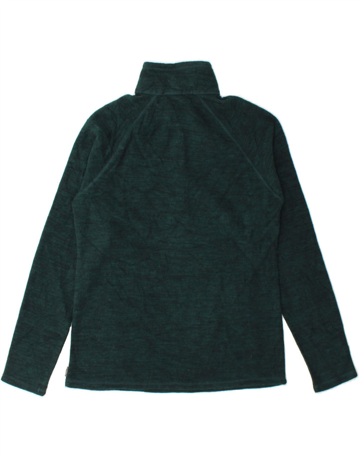 EDDIE BAUER Womens Zip Neck Fleece Jumper UK 10 Small Green Polyester Vintage Eddie Bauer and Second-Hand Eddie Bauer from Messina Hembry 