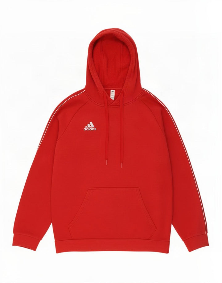 Adidas muška majica s kapuljačom, srednji crveni pamuk