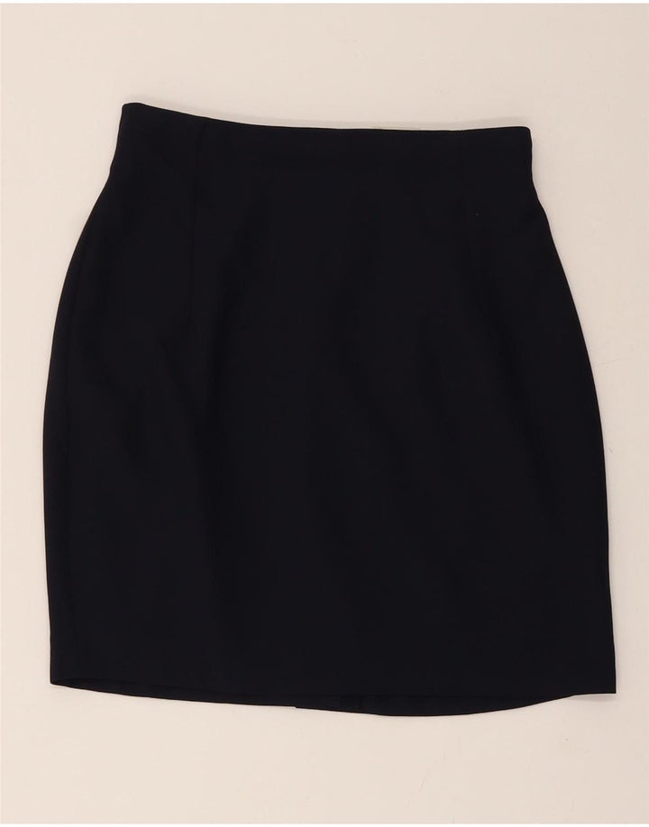 ST. BERNARD Womens Pencil Skirt UK 12 Medium W26  Navy Blue Vintage St. Bernard and Second-Hand St. Bernard from Messina Hembry 